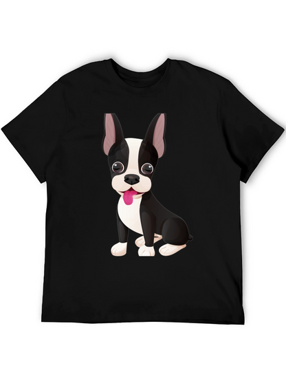 Dog Graphic Tee - Cute Boston Terrier Design