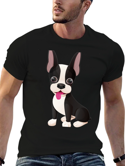 Dog Graphic Tee - Cute Boston Terrier Design