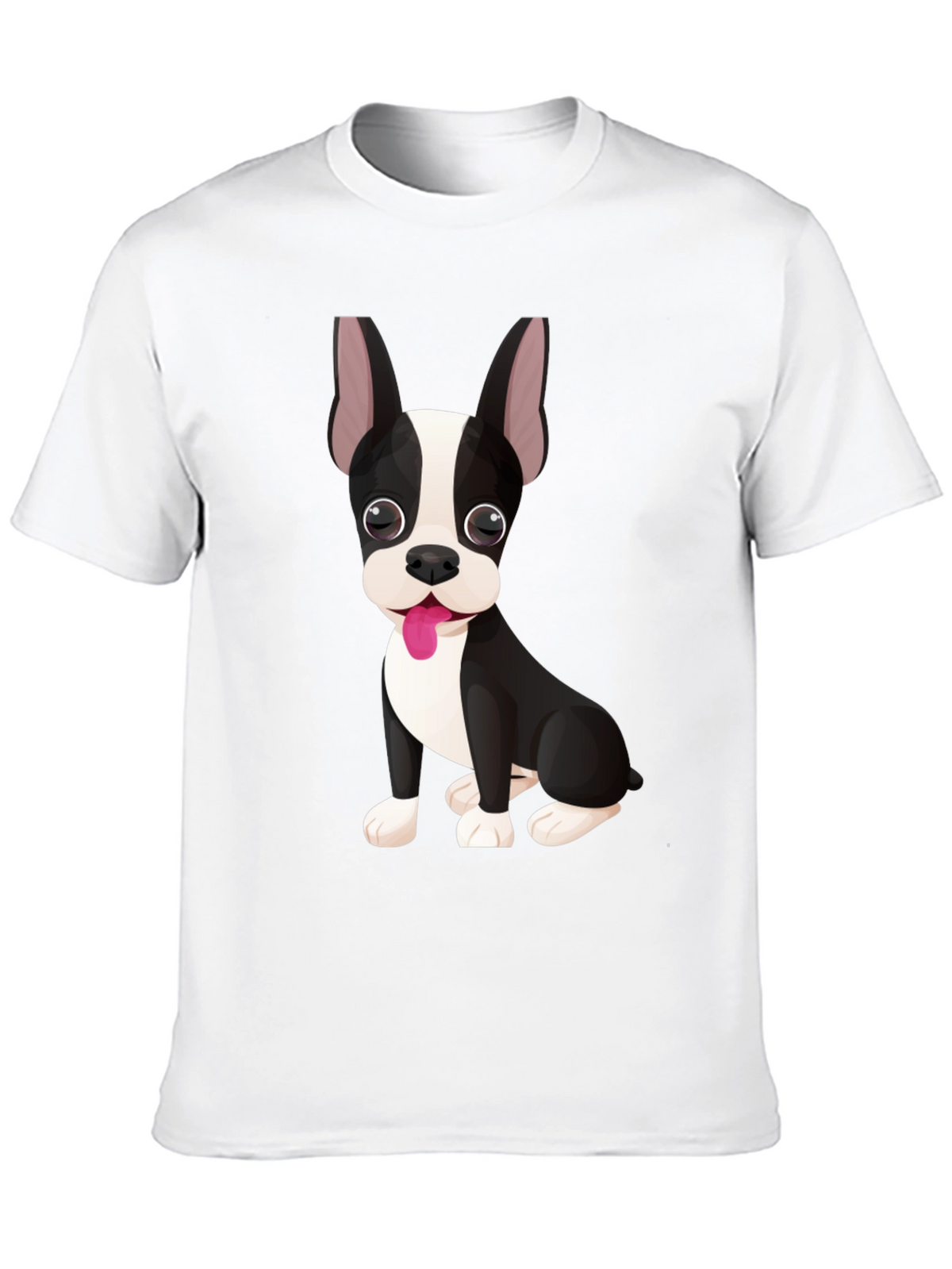 Dog Graphic Tee - Cute Boston Terrier Design