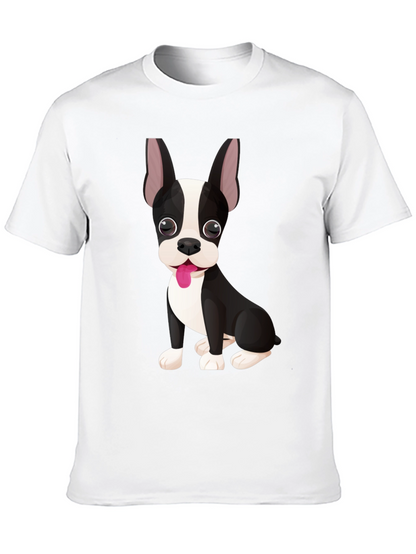 Dog Graphic Tee - Cute Boston Terrier Design