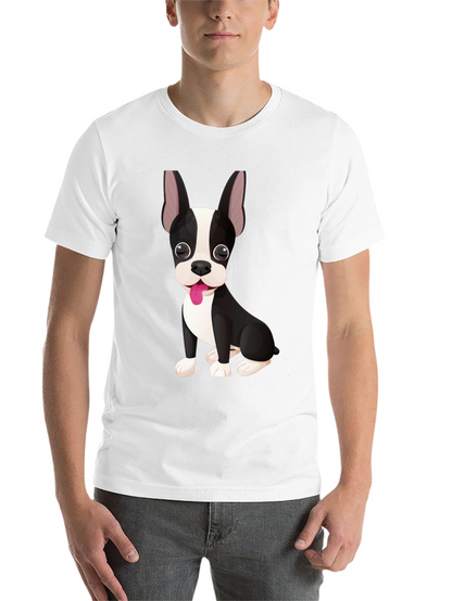 Dog Graphic Tee - Cute Boston Terrier Design