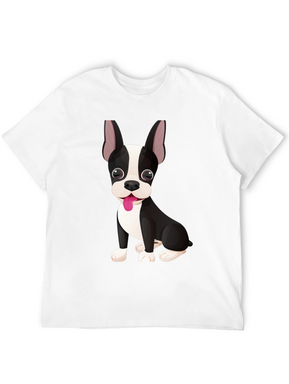 Dog Graphic Tee - Cute Boston Terrier Design