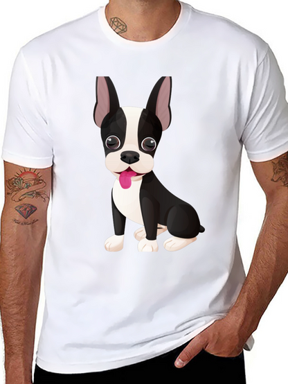 Dog Graphic Tee - Cute Boston Terrier Design