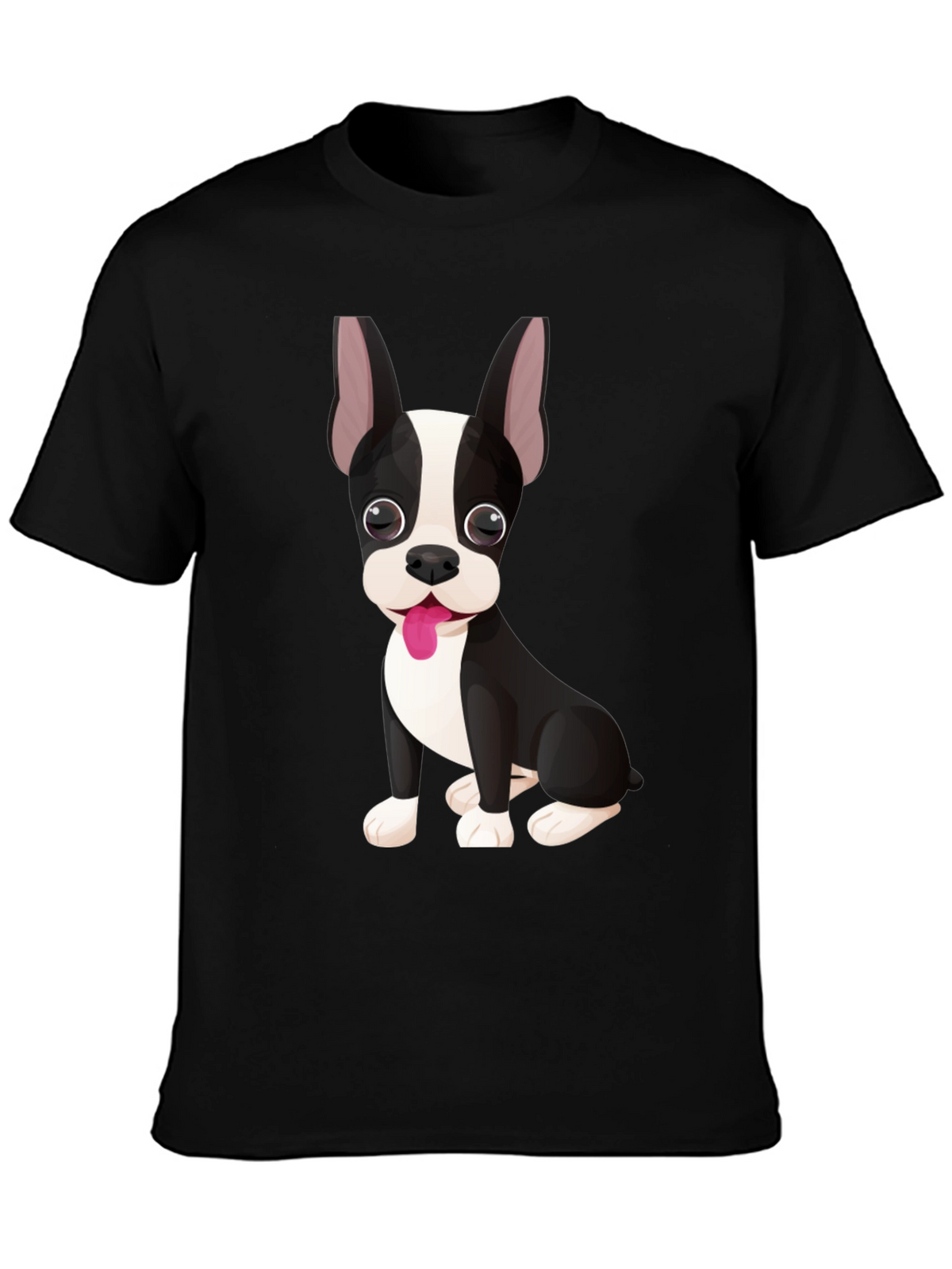 Dog Graphic Tee - Cute Boston Terrier Design