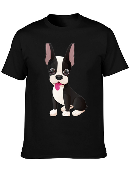 Dog Graphic Tee - Cute Boston Terrier Design