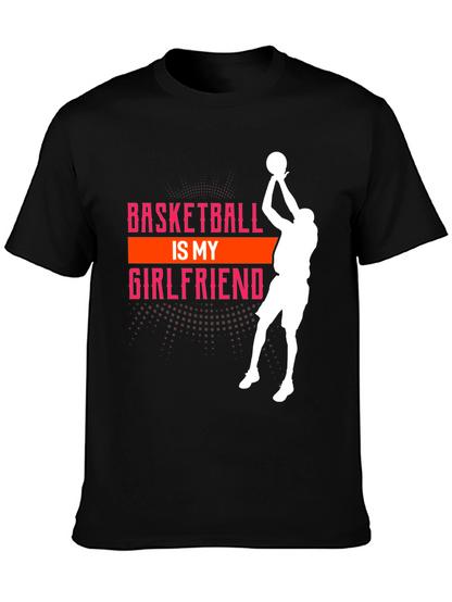 Basketball is My Girlfriend Black Graphic Tee