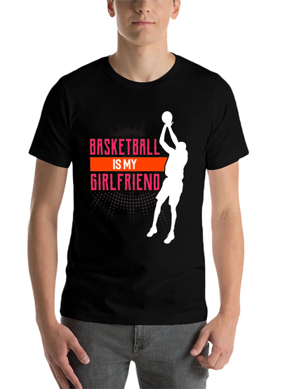 Basketball is My Girlfriend Black Graphic Tee