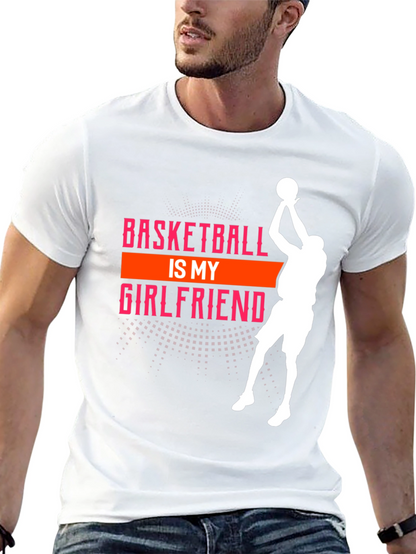 Basketball is My Girlfriend Black Graphic Tee