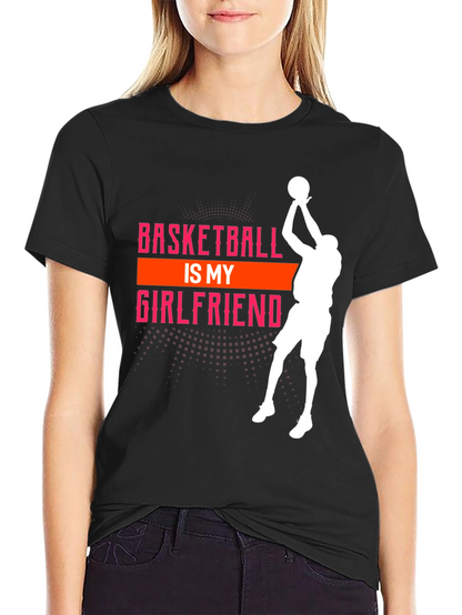 Basketball is My Girlfriend Black Graphic Tee