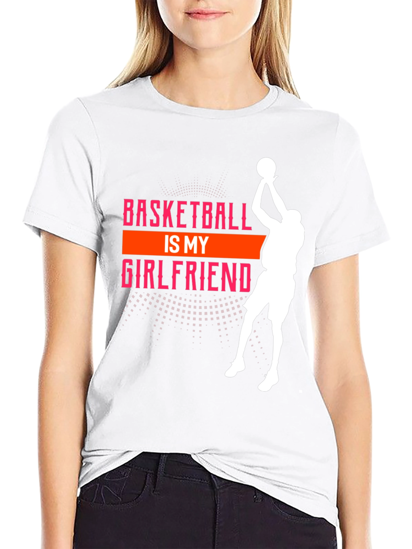Basketball is My Girlfriend Black Graphic Tee