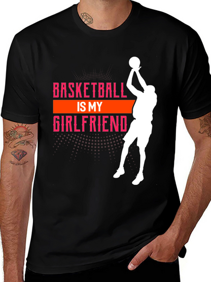 Basketball is My Girlfriend Black Graphic Tee