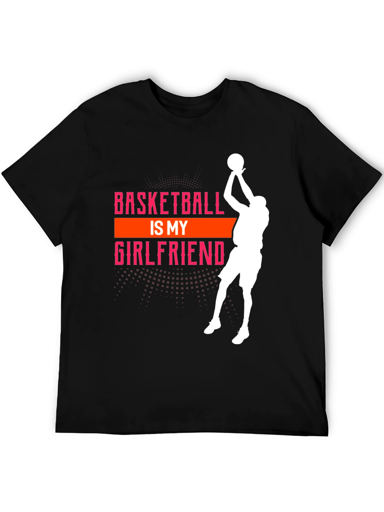 Basketball is My Girlfriend Black Graphic Tee