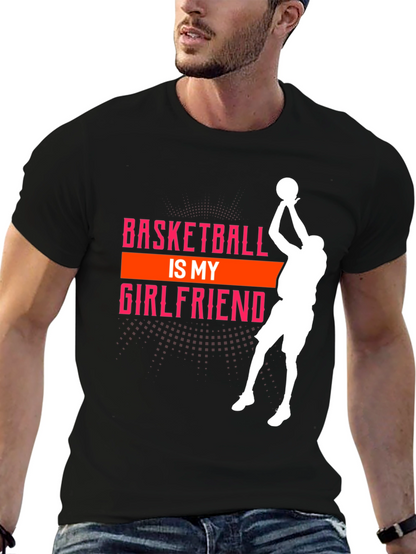 Basketball is My Girlfriend Black Graphic Tee