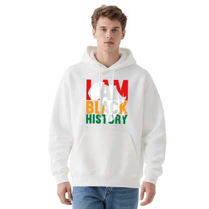 Pan African I AM BLACK HISTORY Navy Hoodie, Unisex Comfort Heritage Sweatshirt