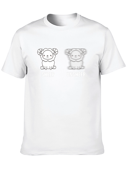 Sheep vs. Unsheep Graphic T-Shirt - Funny Animal Tee