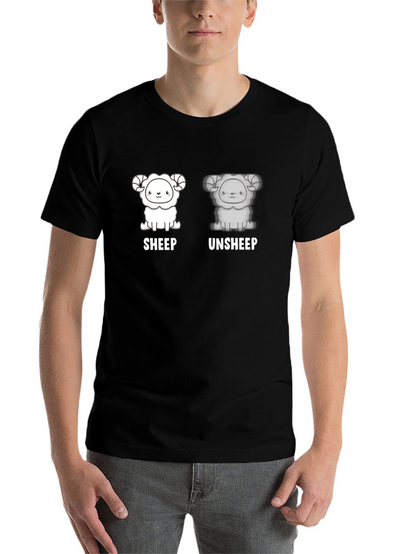 Sheep vs. Unsheep Graphic T-Shirt - Funny Animal Tee