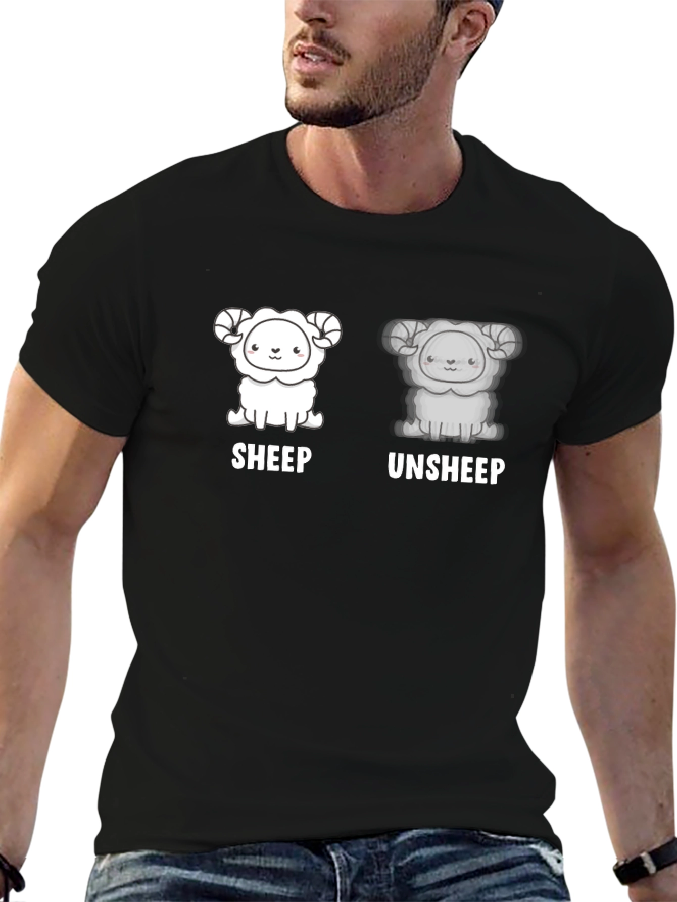 Sheep vs. Unsheep Graphic T-Shirt - Funny Animal Tee
