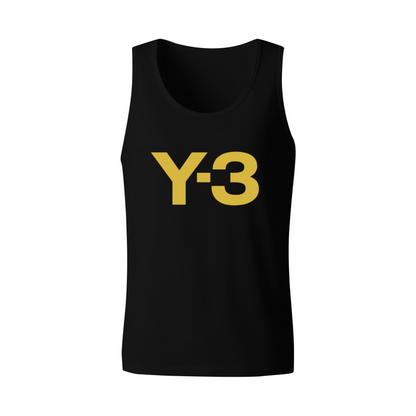 Minimalist Gold Y?3 Brand Logo Simple Men Muscle Tank Top