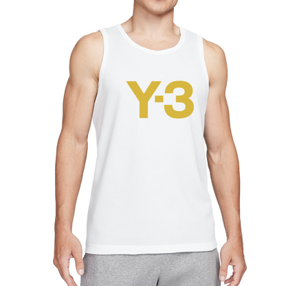 Minimalist Gold Y?3 Brand Logo Simple Men Muscle Tank Top