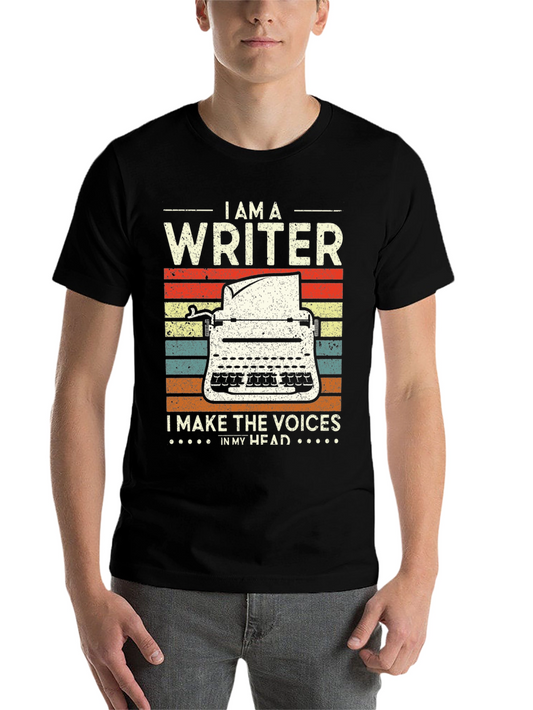 I Am A Writer T-Shirt Typewriter Graphic Tee
