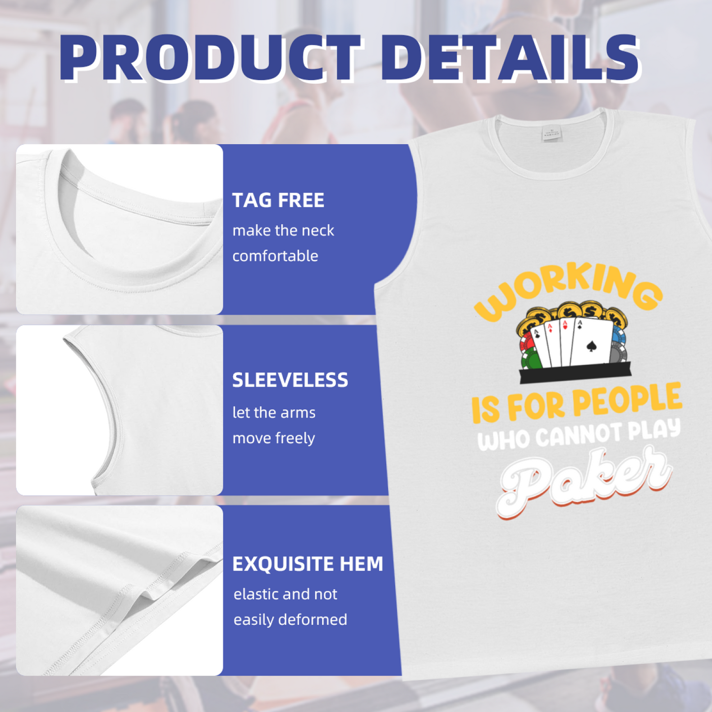 Working Is For People Who Cannot Play Poker Gambler Tank Top