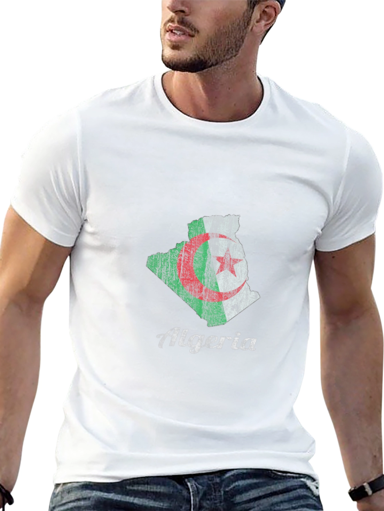 Algeria Flag Map T-Shirt