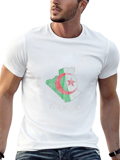 Algeria Flag Map T-Shirt