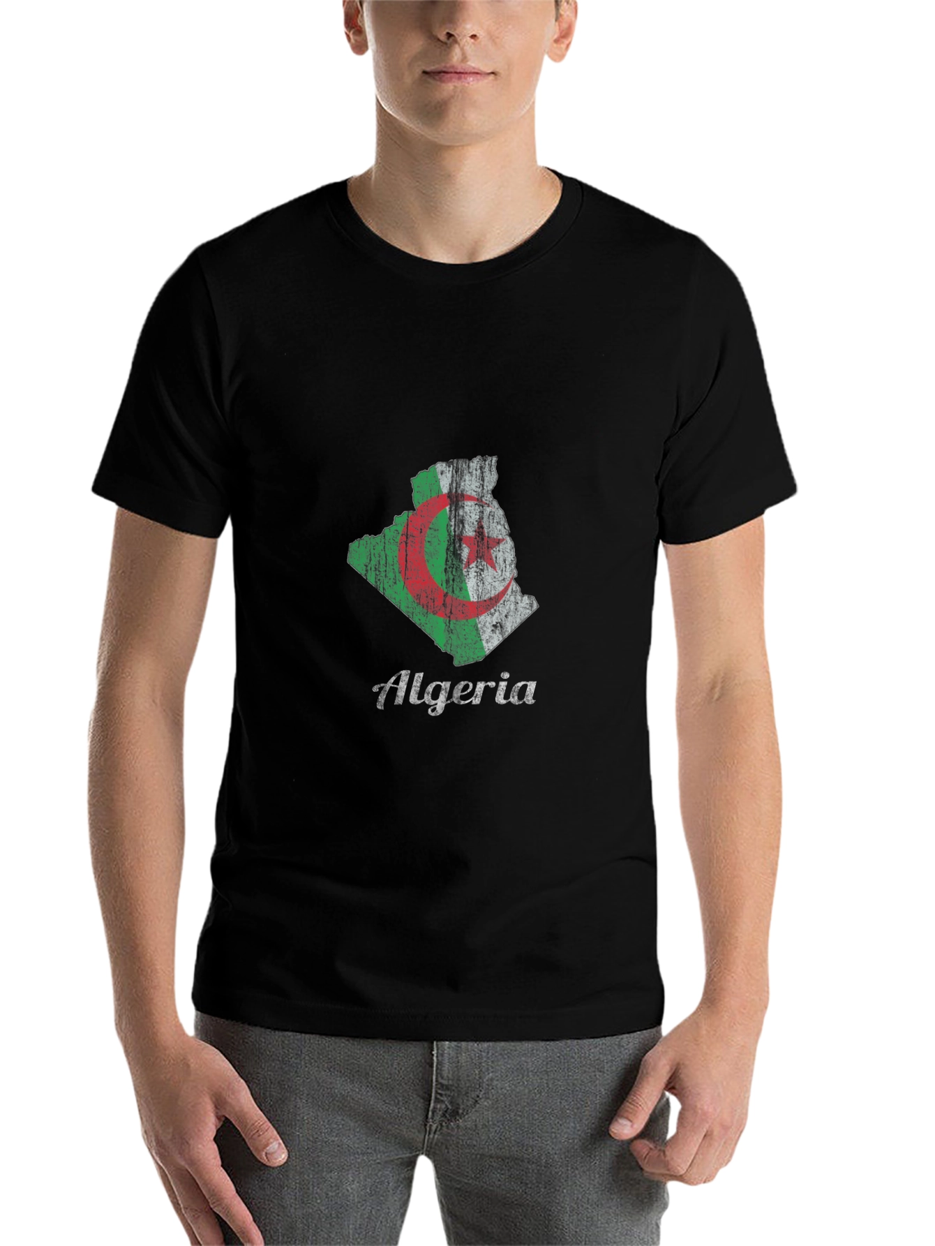 Algeria Flag Map T-Shirt