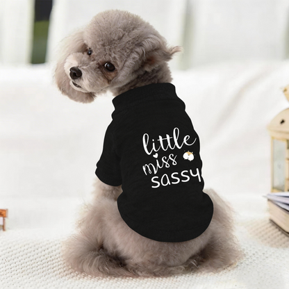 Little Miss Sassy Cute Booty Print Girl Dog Cardigan Sweater