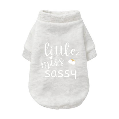 Little Miss Sassy Cute Booty Print Girl Dog Cardigan Sweater