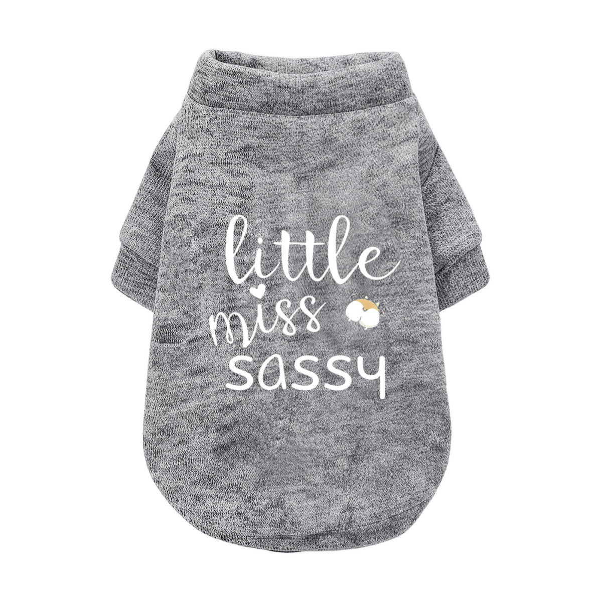 Little Miss Sassy Cute Booty Print Girl Dog Cardigan Sweater