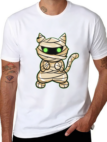 Mummy Cat Halloween T-Shirt - Cute Graphic Tee