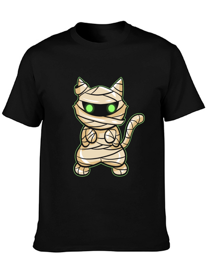 Mummy Cat Halloween T-Shirt - Cute Graphic Tee