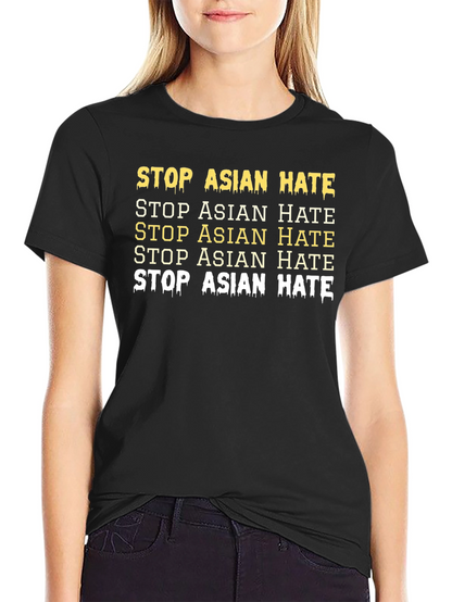 Stop Asian Hate Graphic Tee - Unisex Activism T-Shirt