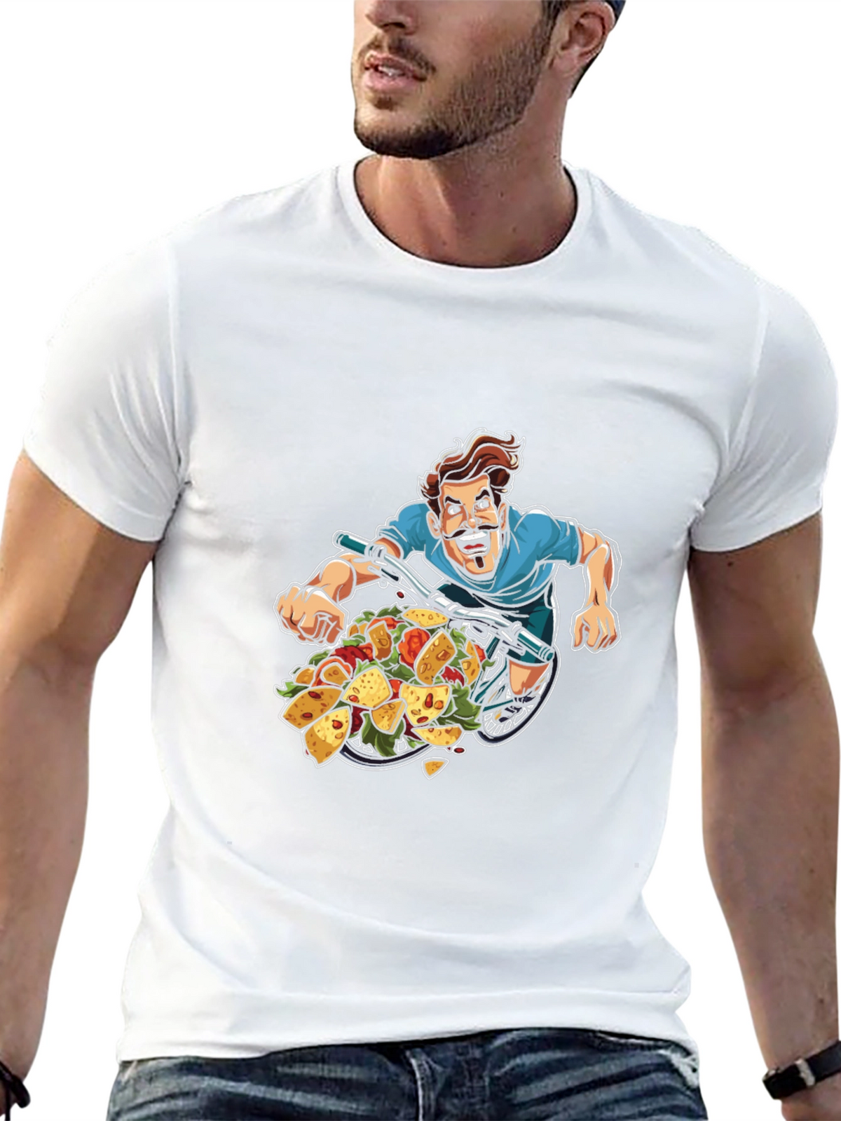 Taco Bicycle T-Shirt - Foodie Bike Rider Tee