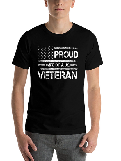 Proud Wife of a U.S. Veteran Graphic Tee
