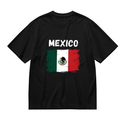 Mexico Vintage Grunge National Flag Patriotic Plus Size Women Printed T-Shirt
