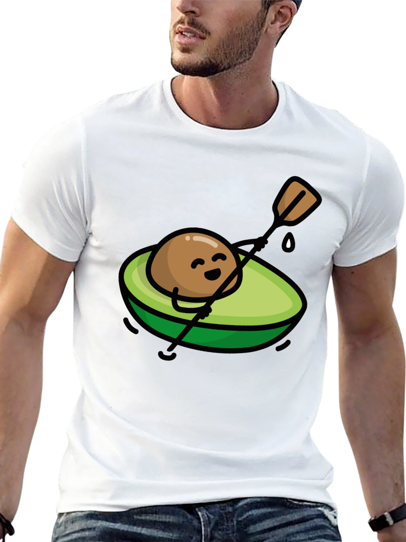 Avocado Kayak T-Shirt - Cute Graphic Tee