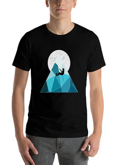 Geometric Mountain Climber Graphic Tee