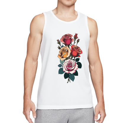 Vintage Multicolor Bouquet Of Roses Art Sleeveless Vest