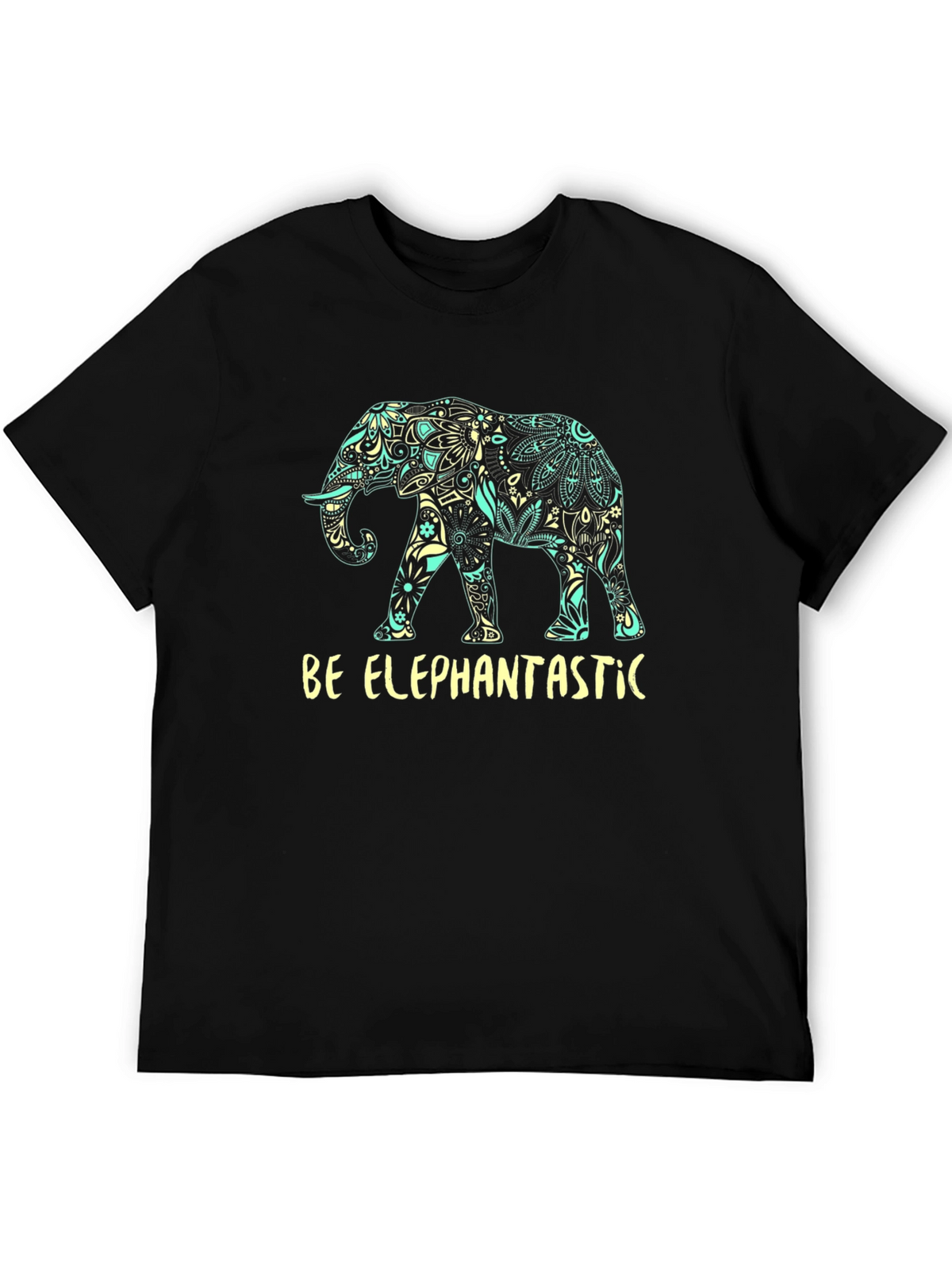 Be Elephantastic Black Graphic T-Shirt