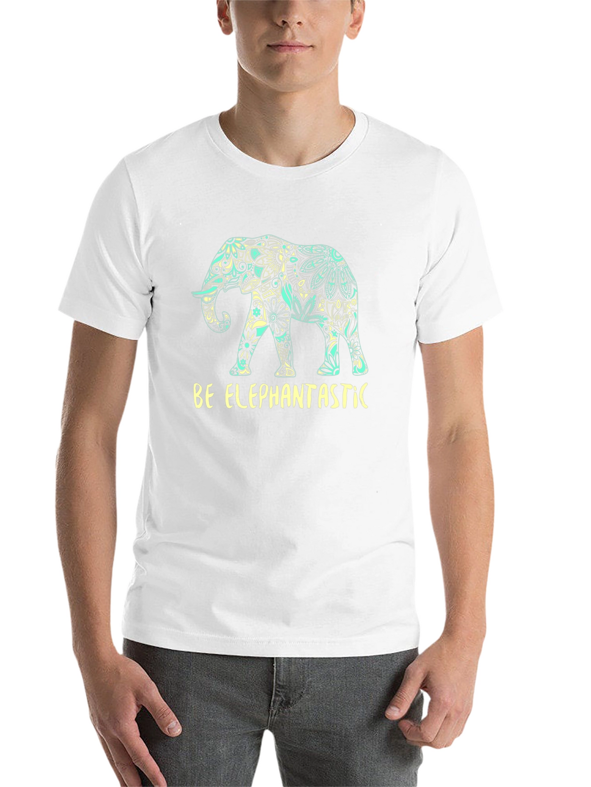 Be Elephantastic Black Graphic T-Shirt