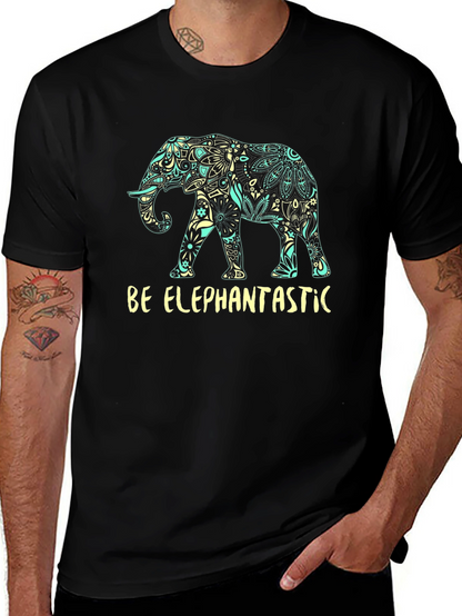 Be Elephantastic Black Graphic T-Shirt