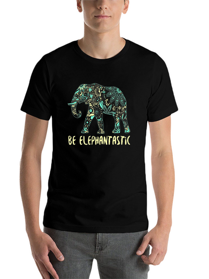 Be Elephantastic Black Graphic T-Shirt