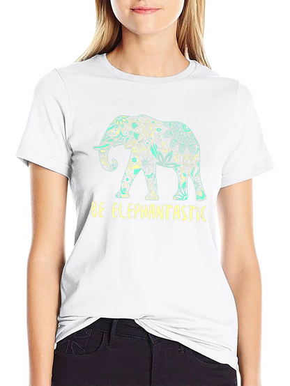 Be Elephantastic Black Graphic T-Shirt