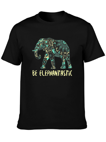 Be Elephantastic Black Graphic T-Shirt