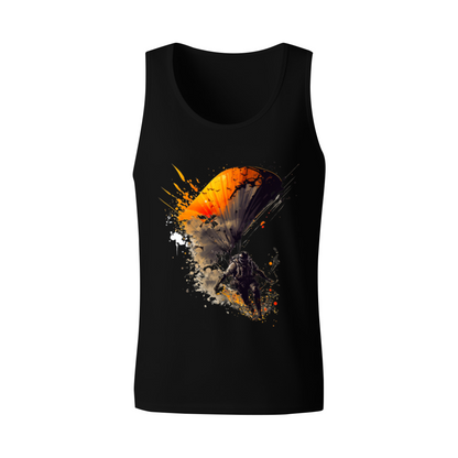 Cool Skydive Parachute Splash Art Graphic Tank Top