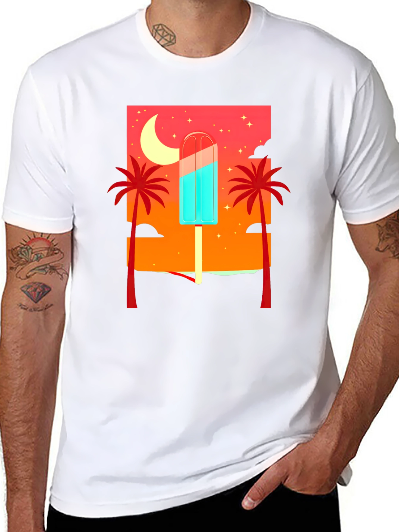 Tropical Popsicle Graphic Tee - Summer Vibes