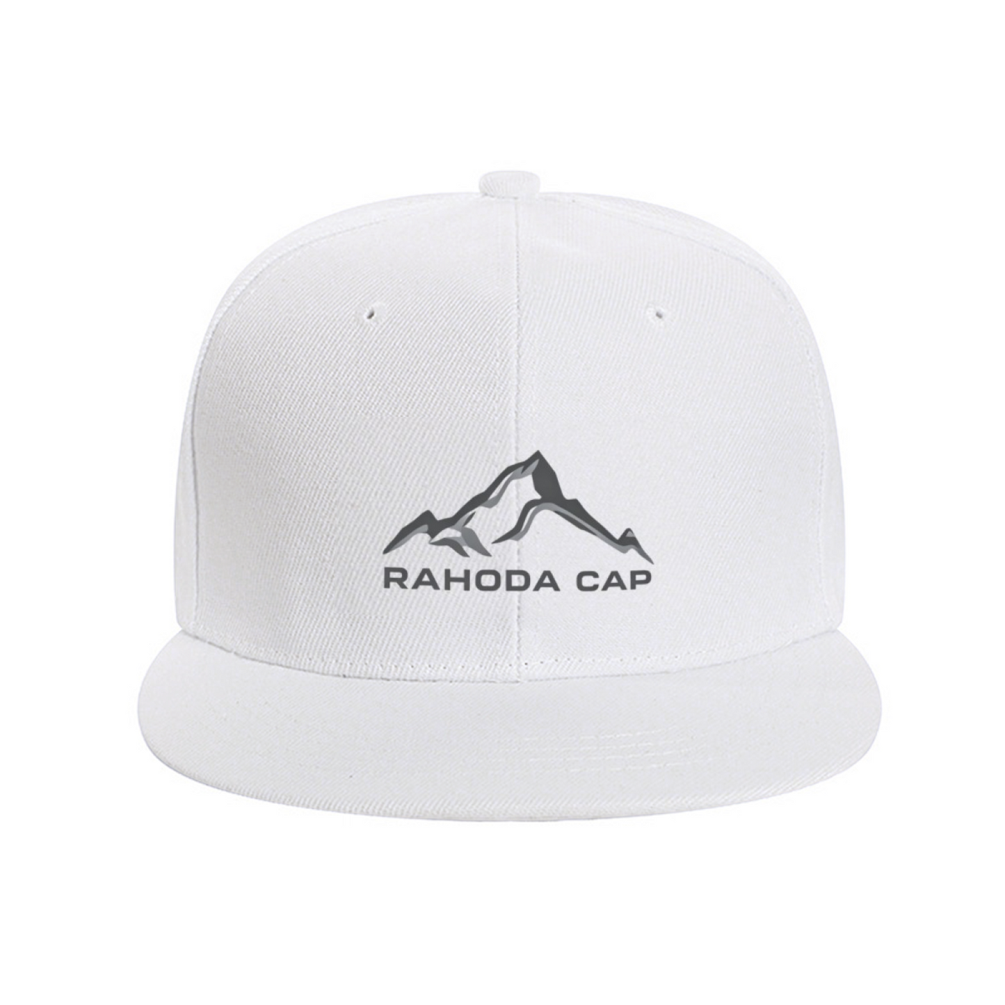 Minimal Mountain Rahoda Cap Logo Print Flat Brim Sun Hat, Outdoor Hiking Casual Cap