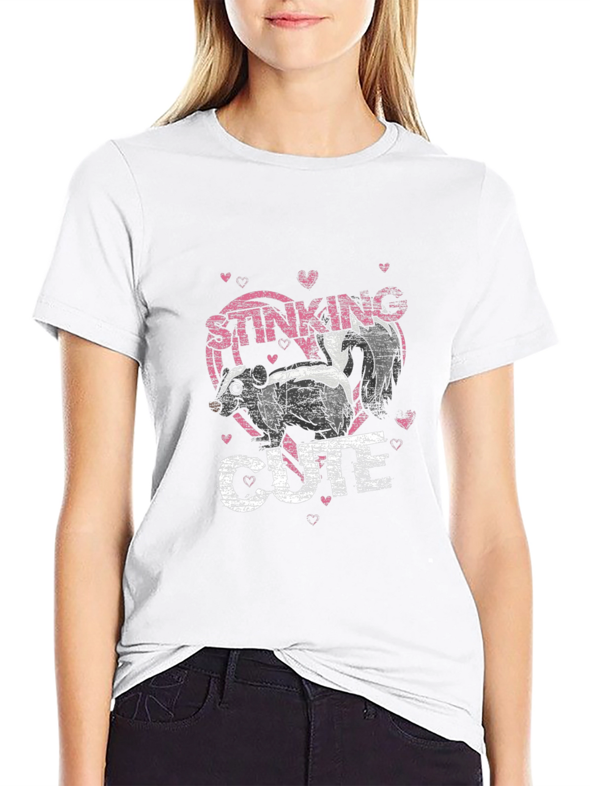 Stinking Cute Skunk Graphic T-Shirt